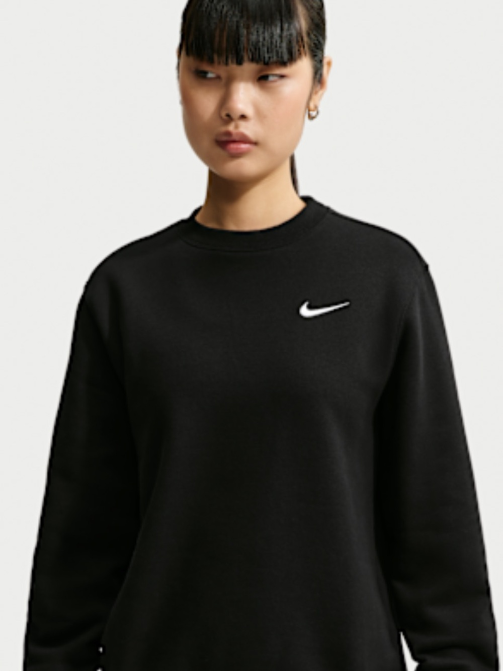 Nike studio fleece sweatshirt in black size small